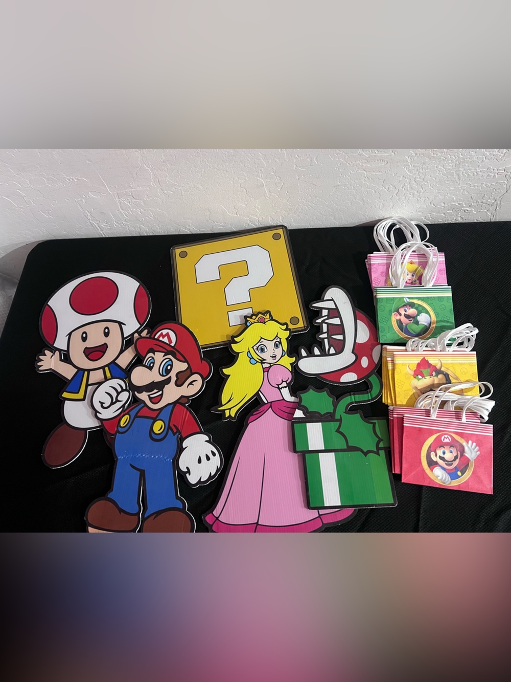 Used super mario party decorations